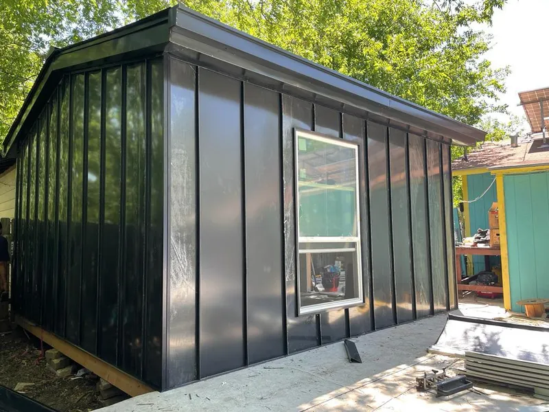 Black standing seam metal wall panels for Metal Roof Installation in Elmwood Park